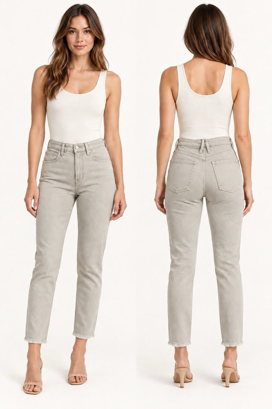 Good American Good Classic Slim Straight Jeans Size 8/29 Bone High Rise NWT